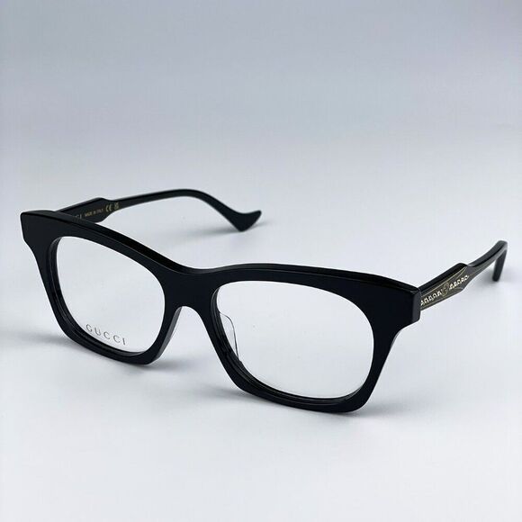 SALE! NEW Gucci GG1299O 001 Black Square Women Eyeglasses